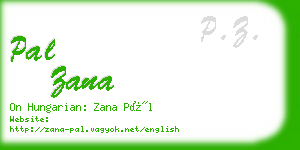 pal zana business card